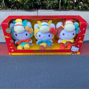 Hello Kitty Chinese Lunar New Year Of The Horse 2026, 3 - 8" Characters NEW
